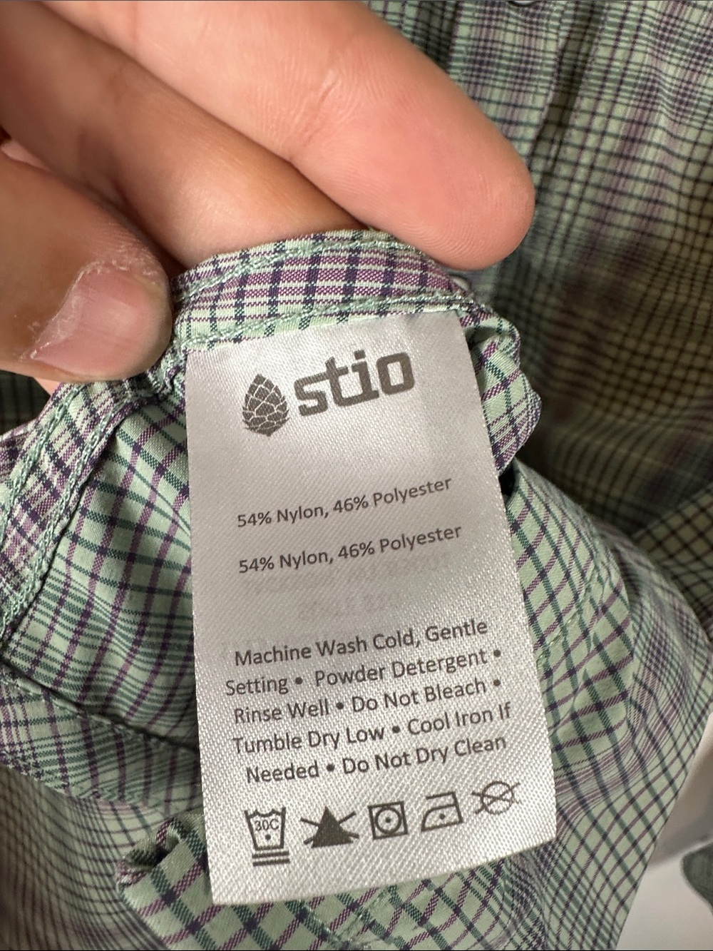 Stio Plaid Snap Button-Down Shirt in Light Green and Purple Women's XS - Picture 7 of 12